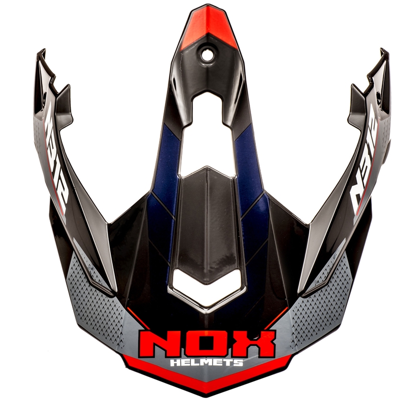 Visera para cascos de moto NOX N312 Vapor negro-azul-rojo