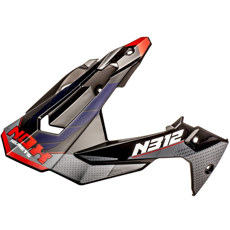 Visera para cascos de moto NOX N312 Vapor negro-azul-rojo