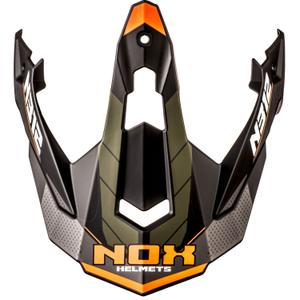 Visera para cascos de moto NOX N312 Vapor color caqui-naranja mate