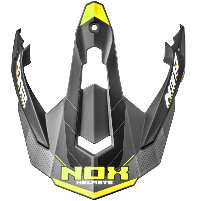 Visera para cascos de moto NOX N312 Vapor negro mate-amarillo