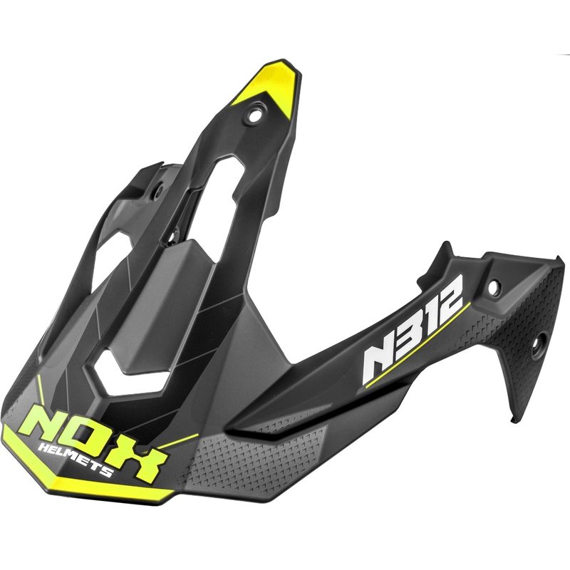 Visera para cascos de moto NOX N312 Vapor negro mate-amarillo