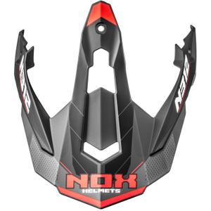 Visera para cascos de moto NOX N312 Vapor negro mate-rojo