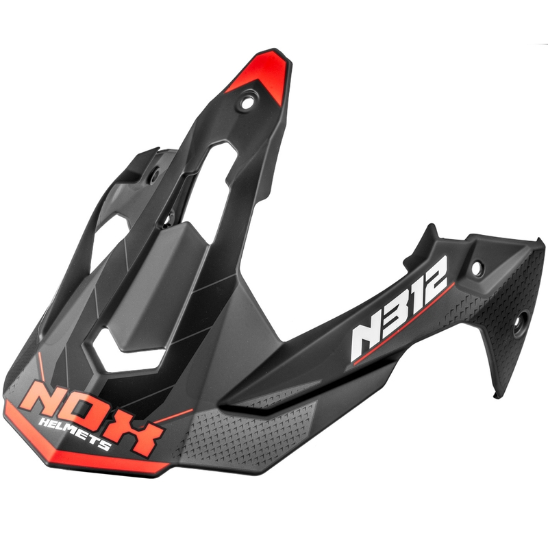 Visera para cascos de moto NOX N312 Vapor negro mate-rojo
