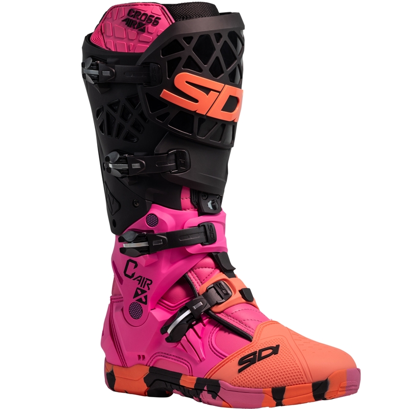 Botas de moto SiDi Crossair X Messy color coral