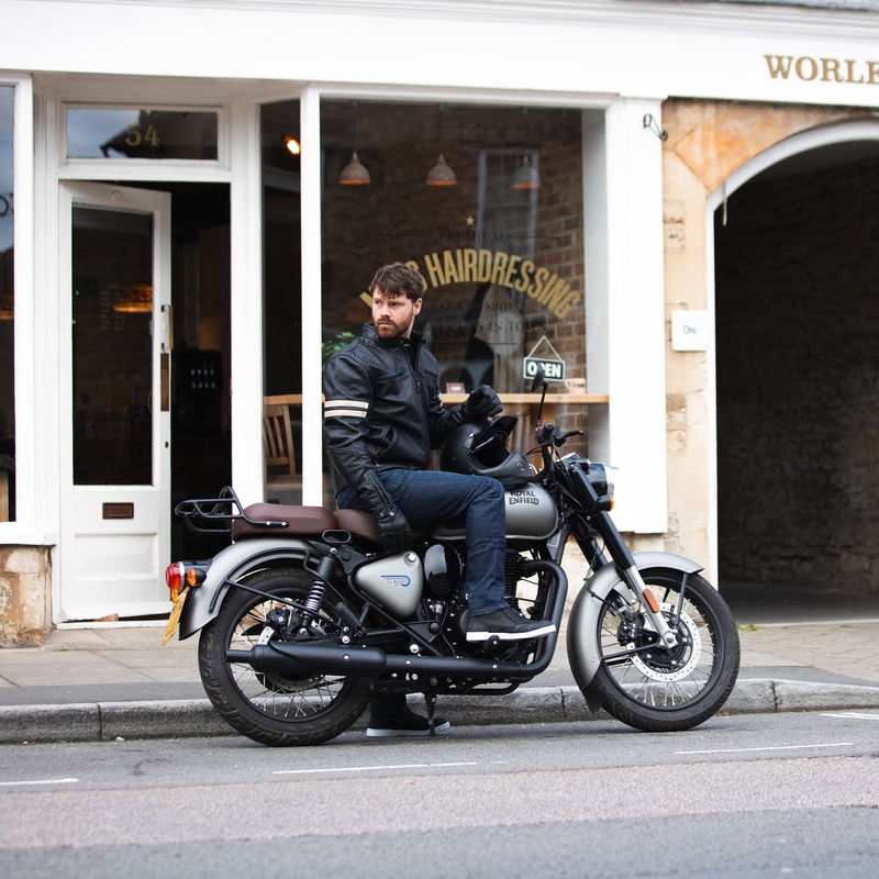 Chaqueta de moto Oxford Holton negra
