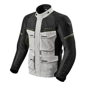 Chaqueta de moto Revit Outback 3 plata-verde liquidación
