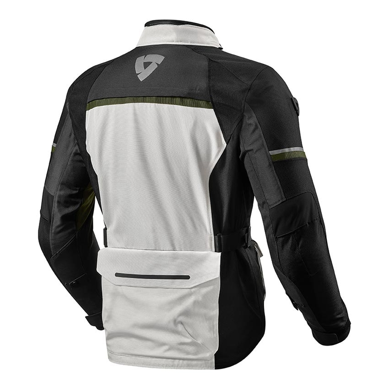Chaqueta de moto Revit Outback 3 plata-verde liquidación