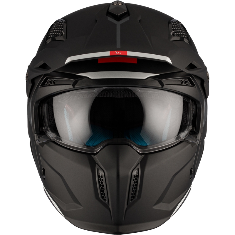 Casco abierto con máscara MT Streetfighter SV S Solid A1 negro mate