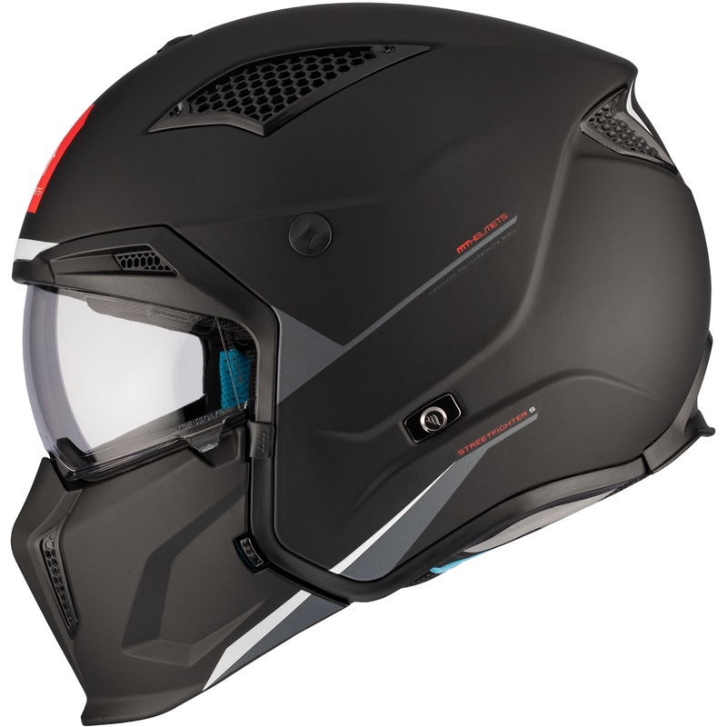 Casco abierto con máscara MT Streetfighter SV S Solid A1 negro mate