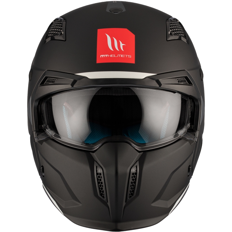 Casco abierto con máscara MT Streetfighter SV S Solid A1 negro mate