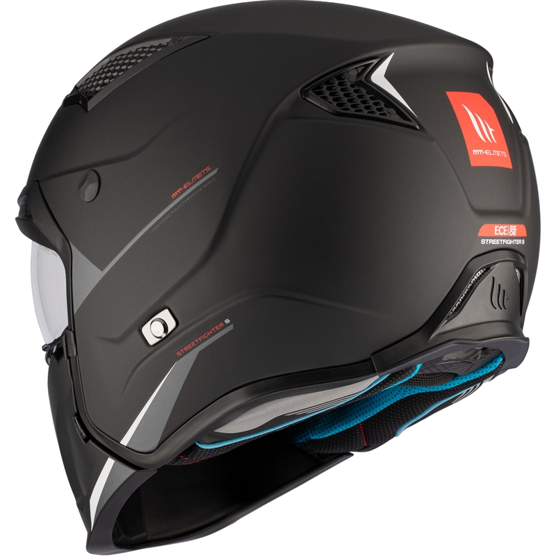 Casco abierto con máscara MT Streetfighter SV S Solid A1 negro mate
