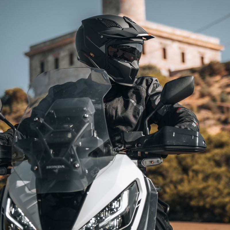 Casco abierto con máscara MT Streetfighter SV S Solid A1 negro mate