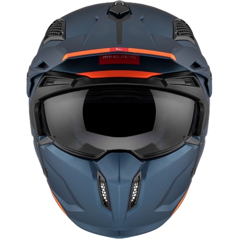 Casco abierto con máscara MT Streetfighter SV S Solid A7 azul mate