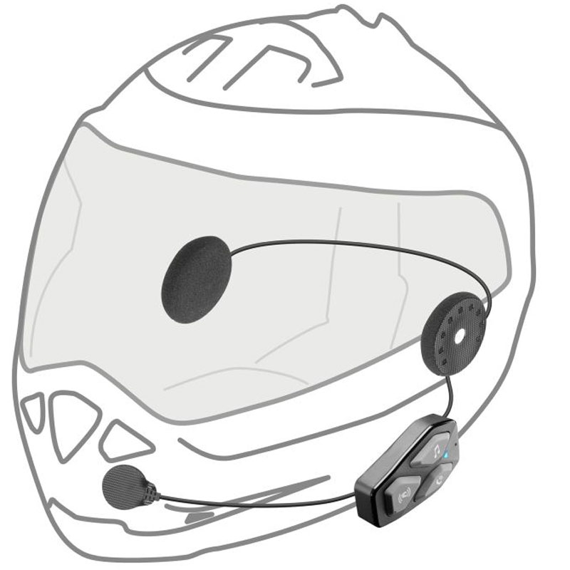 Auriculares Bluetooth para cascos cerrados y abiertos Interphone U-COM3 con altavoces HD