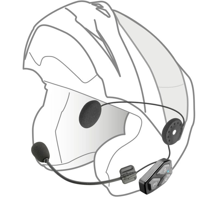 Auriculares Bluetooth para cascos cerrados y abiertos Interphone U-COM3 con altavoces HD