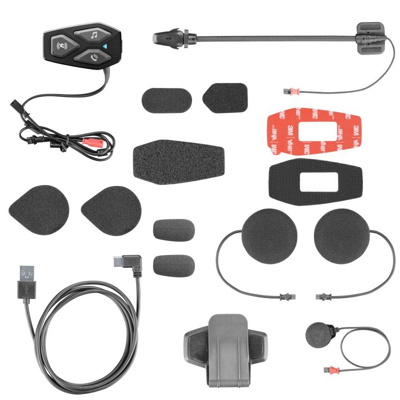 Auriculares Bluetooth para cascos cerrados y abiertos Interphone U-COM3 con altavoces HD