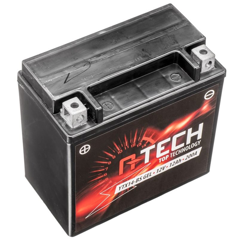 Batería de gel A-TECH 12V, YTX14-BS, 12Ah, 200A, sin mantenimiento