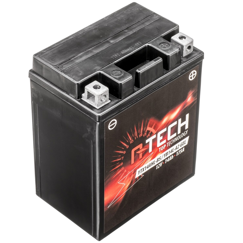 Batería de gel A-TECH 12V, YTX14AHL-BS/YB14L-A2, 14Ah, 175A, sin mantenimiento