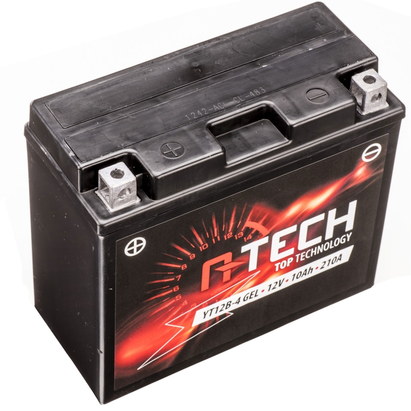 Batería de gel A-TECH 12V, YT12B-4, YT12B-BS, 12V, 10Ah, 210A, sin mantenimiento