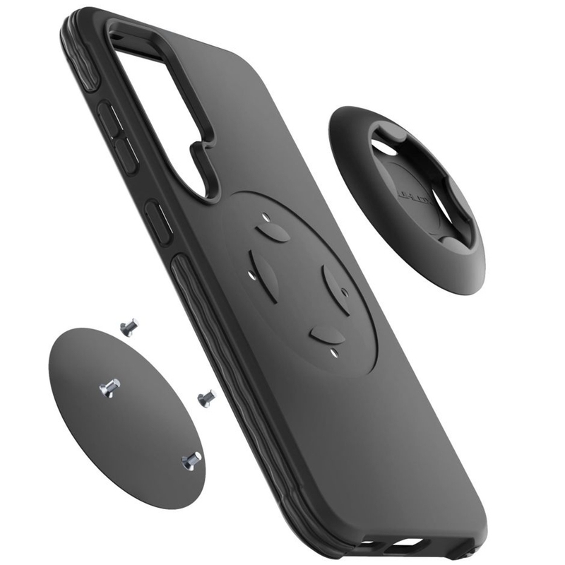 Funda protectora Interphone QUIKLOX Tetraforce para Samsung Galaxy S25 Ultra negra