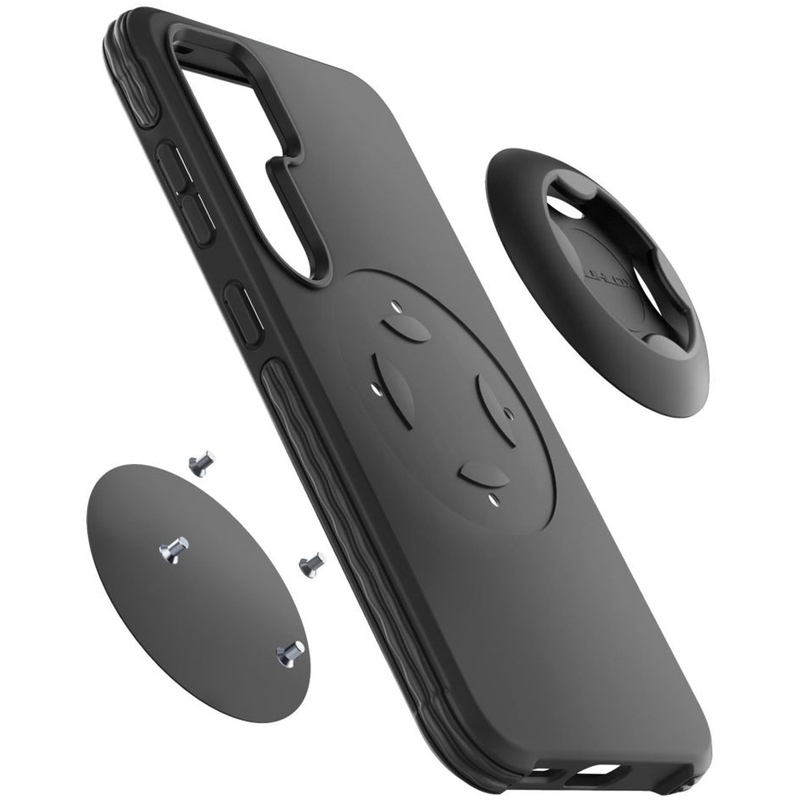 Funda protectora Interphone QUIKLOX Tetraforce para Samsung Galaxy S25 Plus negra