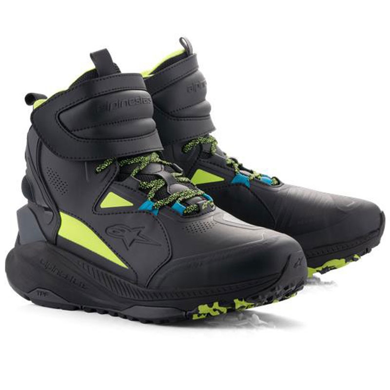 Botas de moto Alpinestars Speedstreet en negro, lima y azul