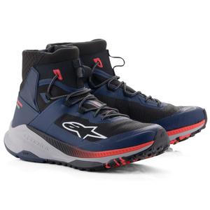 Botas de moto Alpinestars Speedforce XR en azul-negro-rojo fluorescente-gris