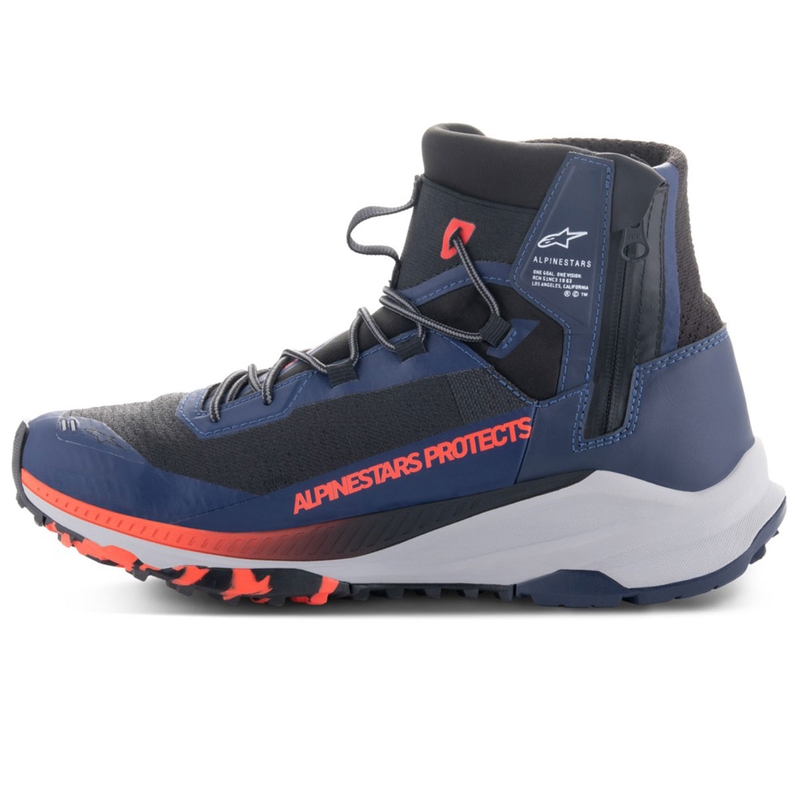 Botas de moto Alpinestars Speedforce XR en azul-negro-rojo fluorescente-gris
