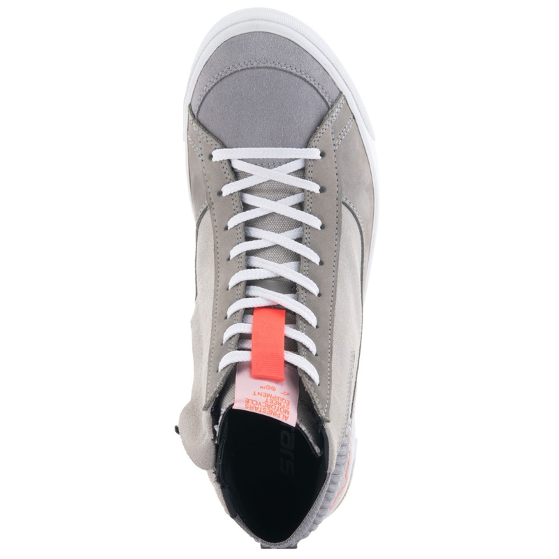 Botas de moto Alpinestars Stated gris claro-rojo fluorescente-blanco