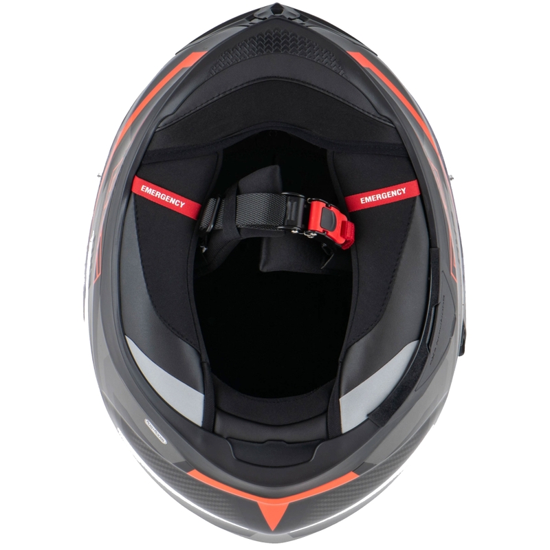 Casco integral de moto Scorpion EXO-520 EVO AIR TERRA negro-plata-rojo liquidación