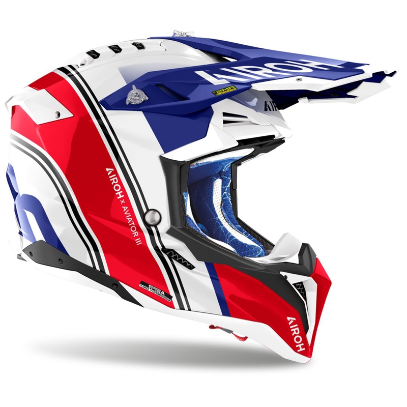 Motokrosová helma Airoh Aviator 3 Hima červená lesklá