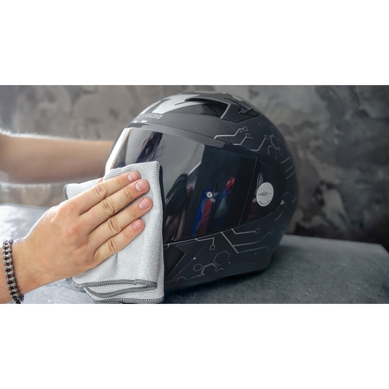 Limpiador de viseras y cascos S100 con paño de microfibra - Limpiador de viseras y cascos 100 ml