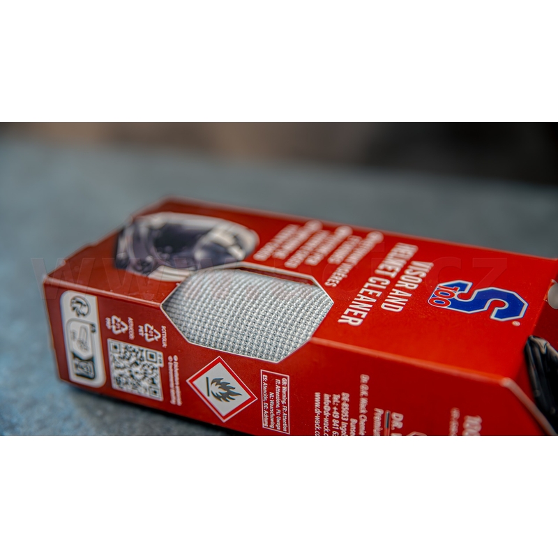 Limpiador de viseras y cascos S100 con paño de microfibra - Limpiador de viseras y cascos 100 ml