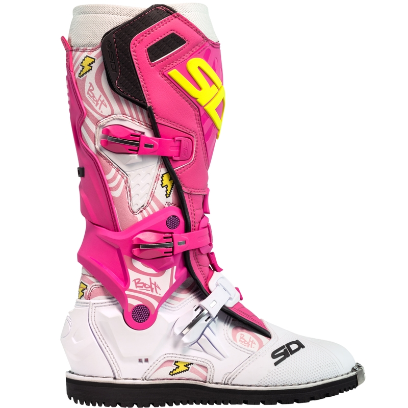 Botas de moto SiDi Crossair HD End BB001 rosa-blanco
