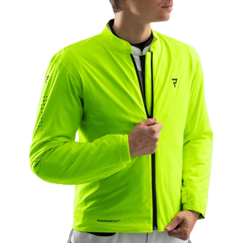 Chaqueta de moto Rebelhorn Borg II en negro, gris y amarillo fluorescente