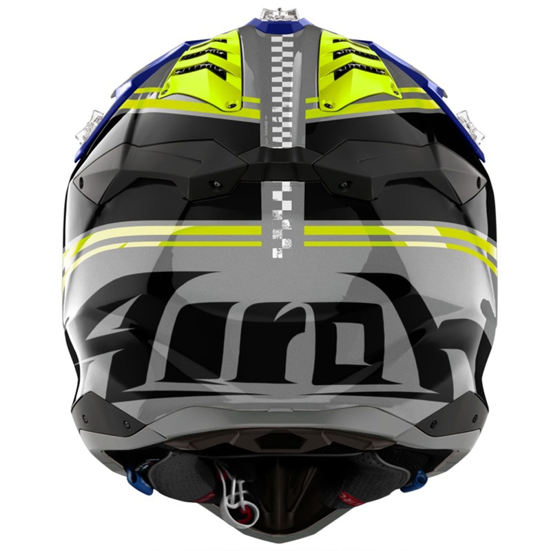 Casco de motocross Airoh Aviator 3 Hima azul brillante