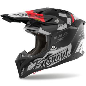 Casco de motocross Airoh Aviator 3 Burnout negro mate