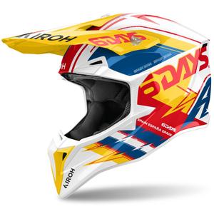 Casco de motocross Airoh Wraaap Six Days España multicolor brillante