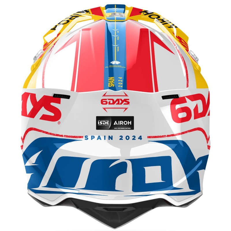 Casco de motocross Airoh Wraaap Six Days España multicolor brillante