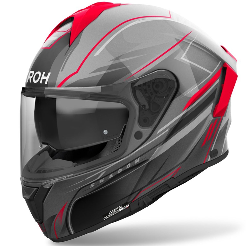 Casco integral de moto Airoh SPARK 2 Shadow rojo brillante
