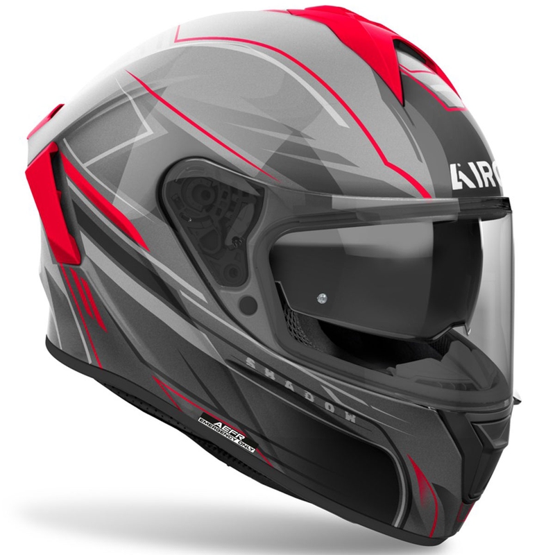 Casco integral de moto Airoh SPARK 2 Shadow rojo brillante