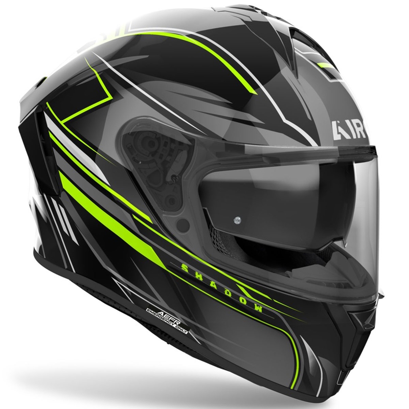 Casco integral de moto Airoh SPARK 2 Shadow amarillo brillante