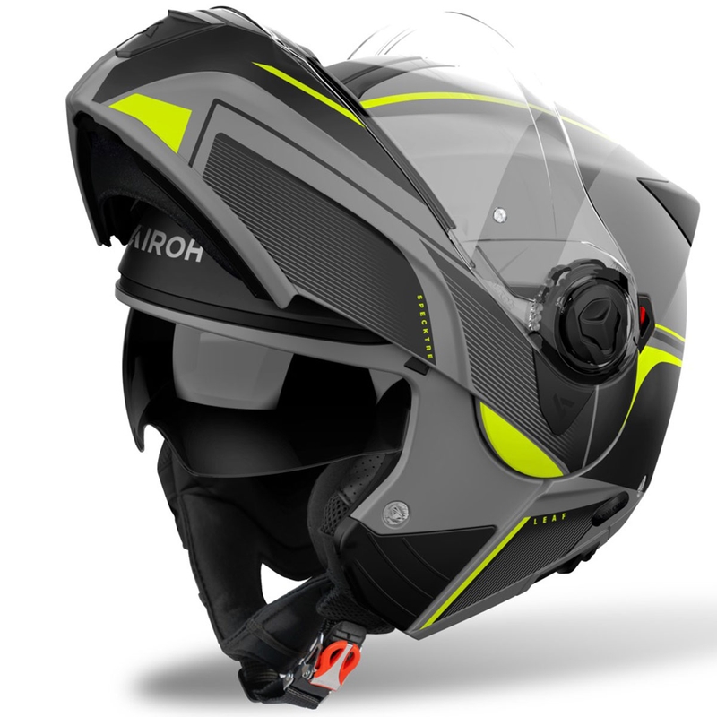 Casco abatible Airoh Specktre Leaf amarillo mate