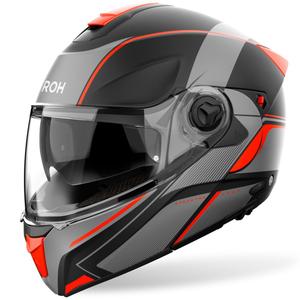 Casco abatible Airoh Specktre Leaf naranja mate