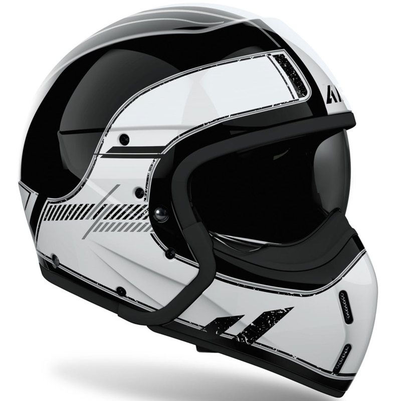 Casco modular de moto Airoh J110 Raster blanco brillante