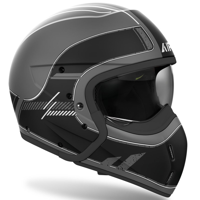 Casco modular de moto Airoh J110 Raster negro mate