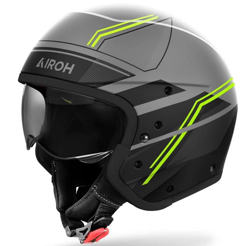 Casco modular de moto Airoh J110 Slim amarillo mate