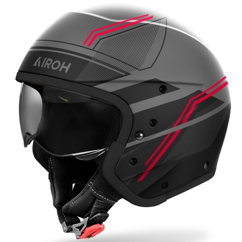 Casco modular de moto Airoh J110 Slim rojo mate