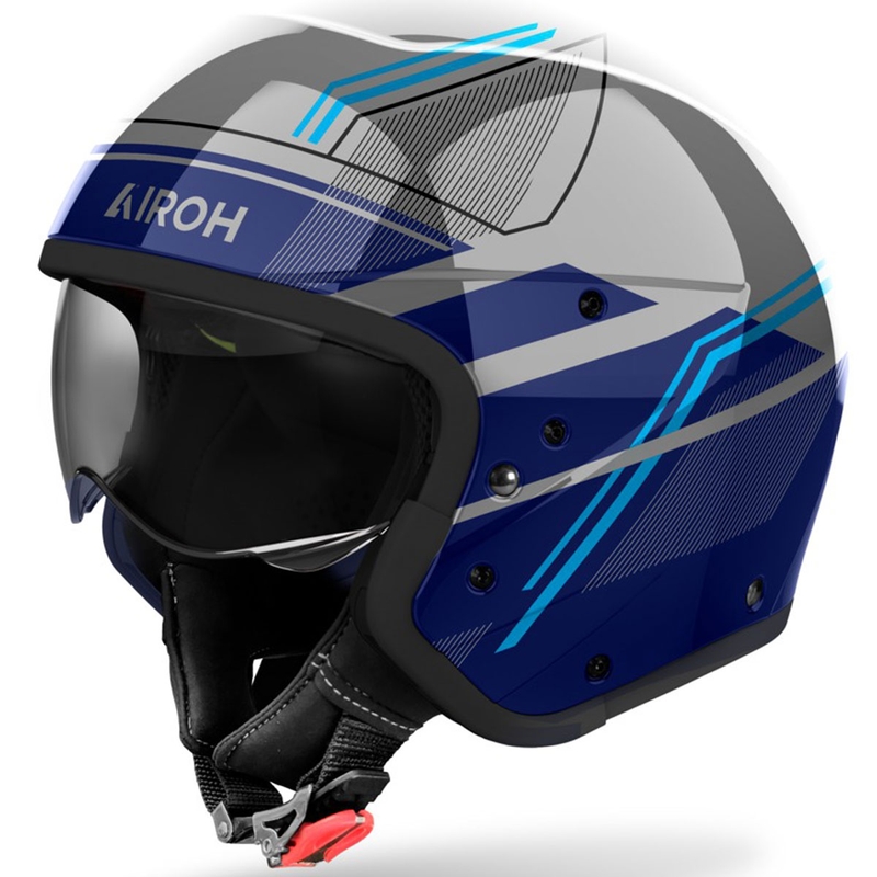 Casco modular de moto Airoh J110 Slim azul brillante