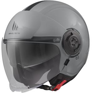 Casco de moto abierto MT Viale SV S Solid gris brillante